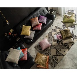 Xinrjojo Set of 2,24 x 24 in,Throw Pillow Covers, Cushion Cases, Decorative Square Pillow Case, Slipover Pillowslip for Home Sofa Couch Chair Back Seat Bedroom Car (Silver- Lavender Purple)