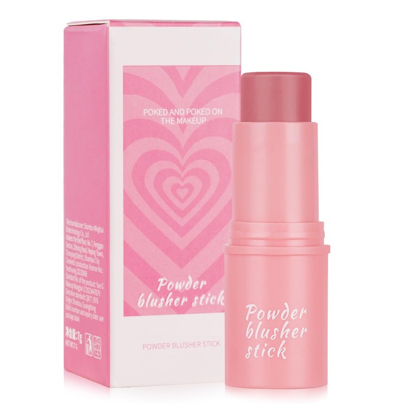 Cream Blush Stick, Creamy Texture Moisturising Face Cream Blush Natural