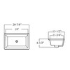 KINGSMAN Rectrangle Undermount Vitreous Ceramic Lavatory Vanity Bathroom Sink Pure