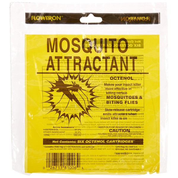 Flowtron MA-1000-6 Octenol Mosquito Attractant Cartridges, 6-Pack