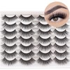 Losha Eyelashes Natural Look Faux Mink Lashes Pack Handmade Wispy