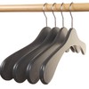 Wooden Coat Hangers Made of Beech Wood, Pack of 5,