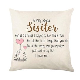 GYISANA A Very Special Sister Cushion Covers 45x45 Throw Pillow Covers Sister Gifts,Thanksgiving Gifts Sister's Birthday Gifts
