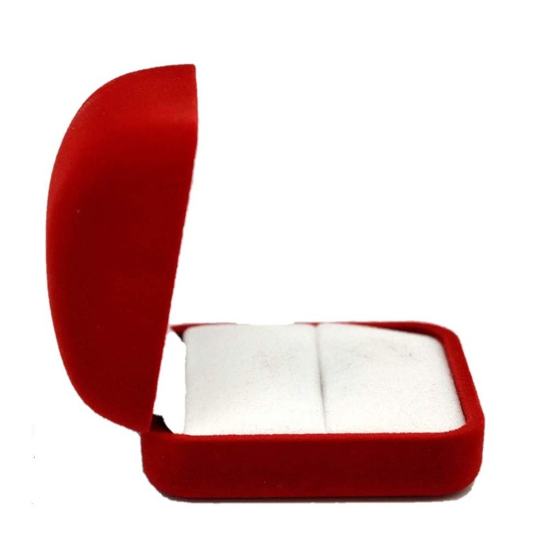 Novel Box Red Flocked Ring Gift Box Jewelry Display