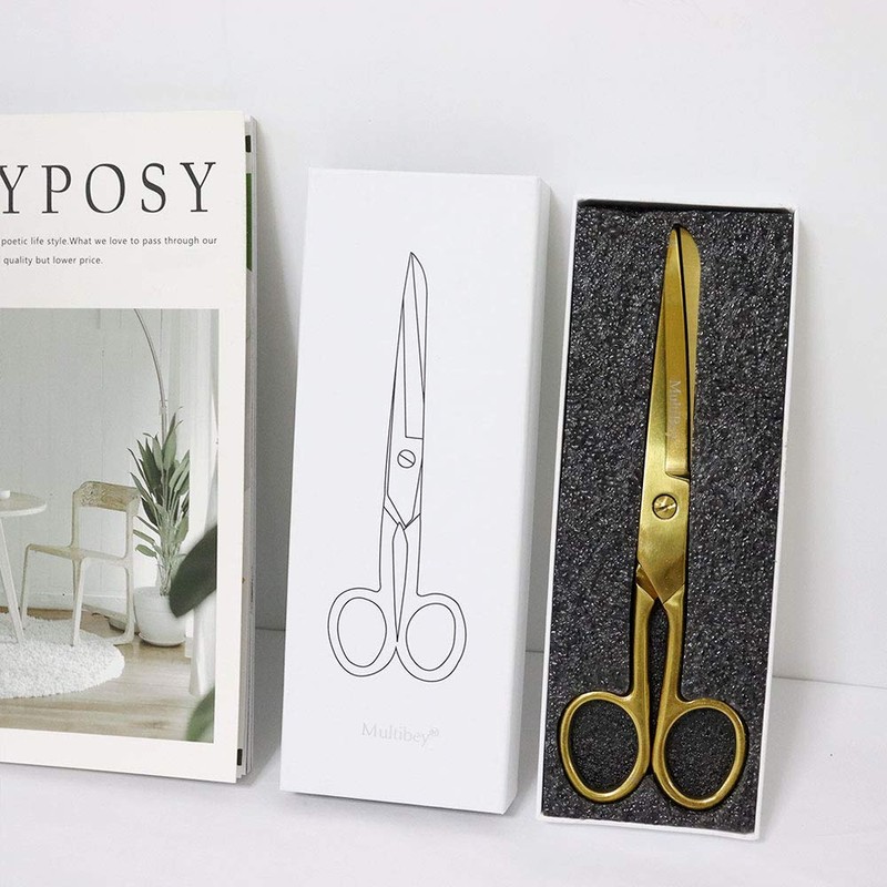 MultiBey Scissors Straight Recycled Stainless Steel 7" Copper Gold Multipurpose