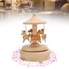 Cute Music Box Wooden Rotating Musical Box Wood Crafts Birthday