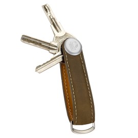 Premium Leather Men's Key Holder, Smart Key Organiser, Luxury Key Case Holder, Key Ring, Compartments, Key Bag Holder, Key Chain Accessory (Vintage Brown)