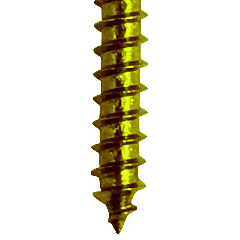 DAIDOHANT 10183319 Wood Screw, Brass, Round Head (Nominal Diameter d)