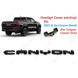 GMC OVERLAY 1PC Gloss Black Rear Tailgate Canyon Letter Emblem 2023+ Canyon DENALI