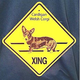 KC Creations Cardigan Welsh Corgi Xing Dog Sign