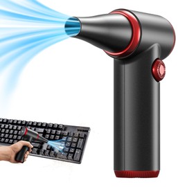 Koonie Compressed Air Duster, 100500RPM Electric Air Duster with LED Light, Cordless Air Blower Replaces Compressed Air Cans, Rechargeable Dust Remover for Computer Keyboard Car Cleaning