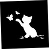 TEHAUX Pet Friendly Car Sticker 4 Pack of Black/White Flapping
