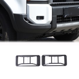 Front Fog Light Lamp Mesh Grill Trim Cover Compatible with Toyota Land Cruiser 250 Prado J250 LC250 2024 2025, Front Fog Light Cover, 2Pcs, Black