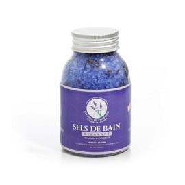 Maison du Savon de Marseille - French Lavender Bath Salts - Organic Lavender and Flower Oils - Relaxing for Aching Muscles and Body Care - Soothing for All Skin Types - 300g Bottle
