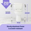 Foldable Toilet Safety Rail with Adjustable Height – Universal Fit