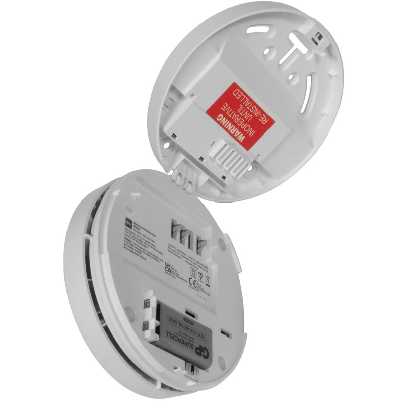 BG Electrical Optical Smoke Alarm, 230VAC Mains Powered Natural White
