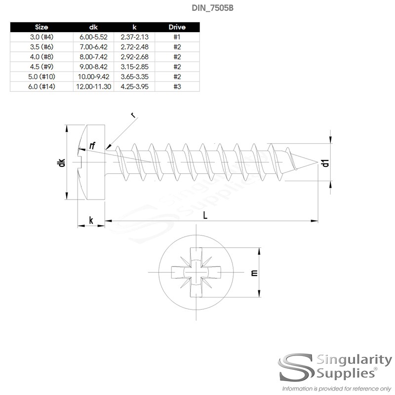 No.5 x 0.8 (3.5mm x 20mm) Pozi Pan Chipboard Screw