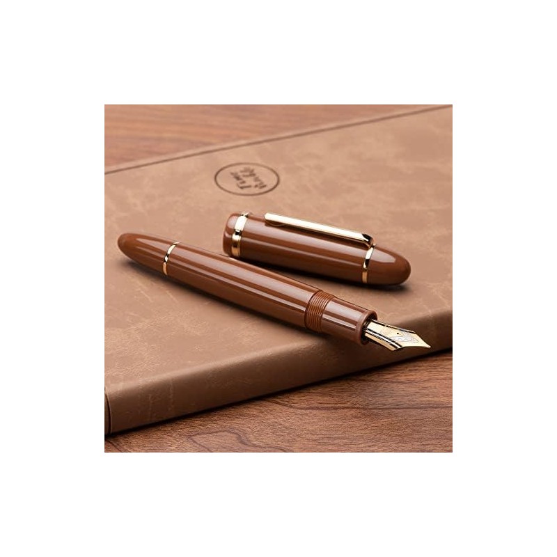Jinhao X159 Pluma estilográfica 8 Punta fina, café con clip