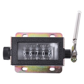 Mechanical Counter D67‑F 200 per Minute Digit Counter Resettable Manual Hand Pull Stroke Tally 5 Digit Counters for Textiles Machinery