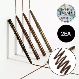 Kiss Me [2EA] 키스미 히로인메이크 롱스테이 스무스 젤 펜슬 라이너 [[1+1] 02 다크브라운(GP)] [2EA] Kiss Me Heroine Make Long Stay Smooth Gel Pencil Liner [[1+1] 02 Dark Brown (GP)]
