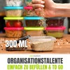 idea-station Storage Containers, 250 ml, Anthracite with Lid Stackable Food