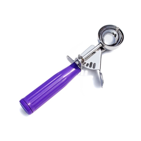 Cuisinox DIS40P Spring Action Disher Scoop, Size #40, Purple