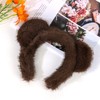 TIOSRU Bear Ears Headband for Washing Face, Brown Face Wash