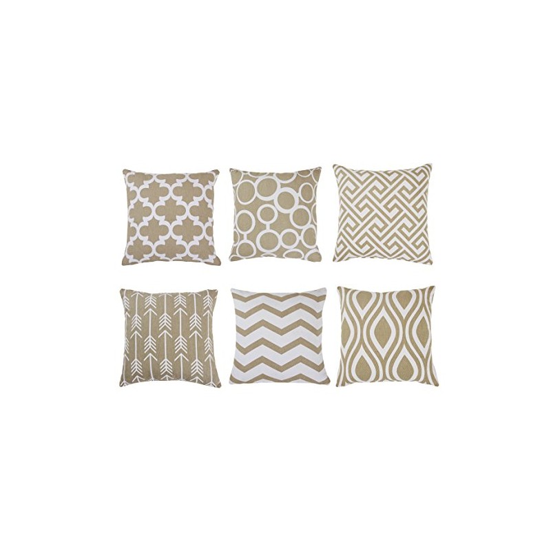 Modern Homes 100% Cotton Decorative Throw Pillow Covers Cushion Cases