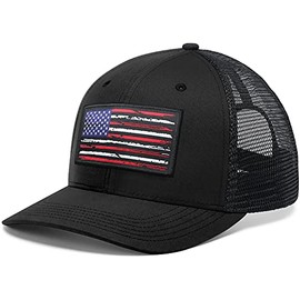 Boticci American Flag Trucker Hat for Men Women, Adjustable Outdoor Mesh Snapback Hat