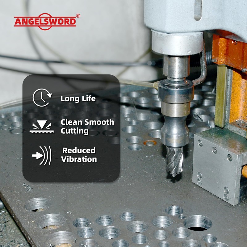ANGELSWORD HSS Annular Cutter Set 9 Pcs, High Speed Steel,