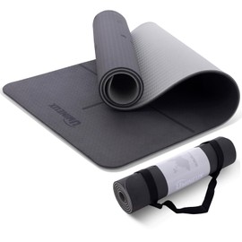UMINEUX Yoga Mat for Women Men, 2/5 Inch Extra Thick Yoga Mat, Dual Non Slip textured, Eco Friendly TPE Pilates Fitness Mats, Exercise Mats for Home Workout with Carrying Strap