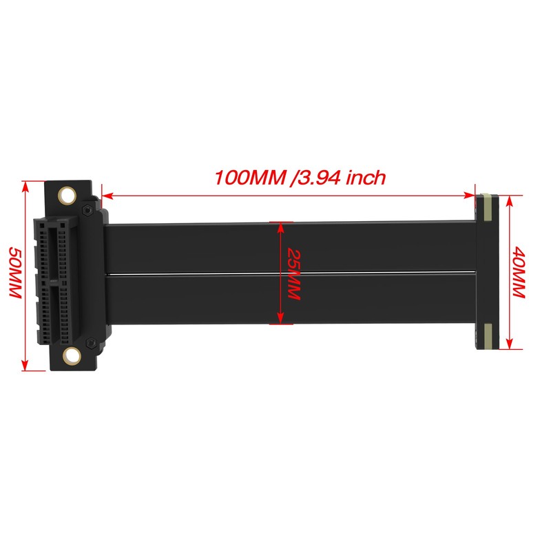 XRIKUI PCIe X1 4.0 Riser Cable,PCI-Express 1X Male to Female