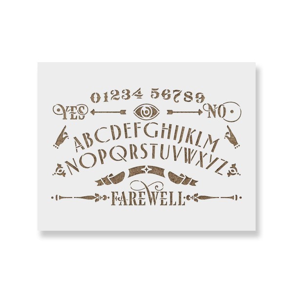 Ouija Board Stencil Template for Walls and Crafts - Reusable