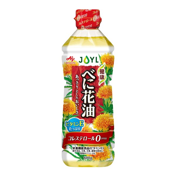 JOYL Beni Flower Oil (Cholesterol 0, Vitamin E), Ajinomoto J-Oil Mills, 21.2 oz (600 g), Pet 1 Bottle