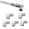 TEHAUX 5Pc Male to Female Right Angle Connector Adapter for