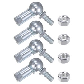 uxcell 4pcs CS13 M8 Angle Ball Joint, M8x1.25 Right Hand Thread, A3-Steel Self-lubricating Ball Socket End Fitting