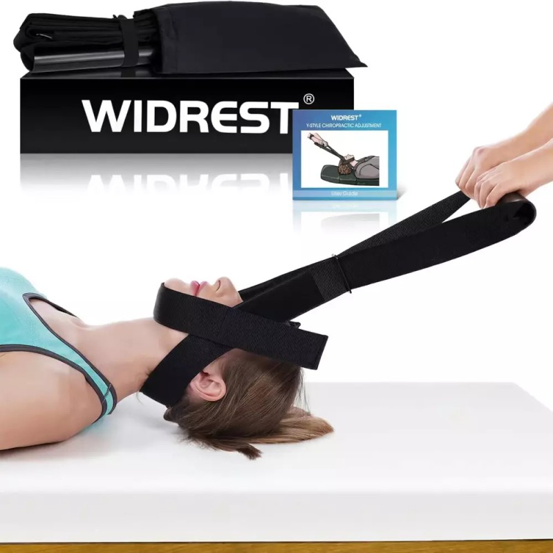 WIDREST 목 스트레칭 스트랩 턱 벨트가 있는 척추 지압 감압