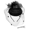 5Pcs Fascinator and Gloves Set for Women Tea Party Veil