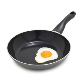 Lumenflon Deco 9.5” Nonstick Frying Pan Skillet, Made in Italy, Diamond Ceramic PFAS-Free, Dishwasher & Metal Utensil Safe, Durable Gloss Enamel Finish, Stay-Cool Handle, High Walls-Extra Room, Gray