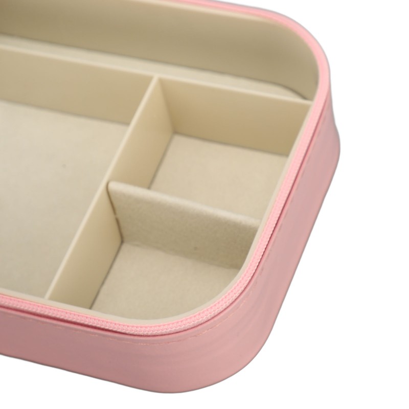 Jewelry Storage Box 3 Color Adjustable Lighting Leather Travel Makeup