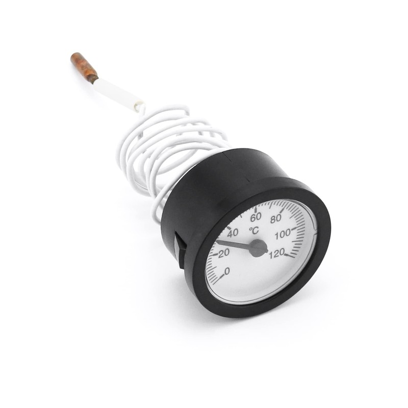 QWORK Thermometer with Sensor Capilar Used for Boilers, Heating and