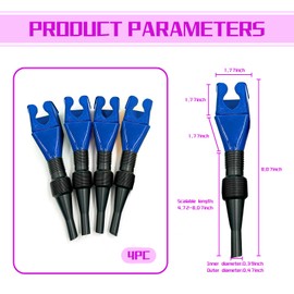 Draining Tool Snap Funnel, 4 PCS Flexible Draining Snap Funnel, Collapsible Retractable Hose with Square Bayonet, Hands-Free Design for Filling and Pouring, Universal for Most Cars and Motorcycles