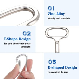 Meter Box Key,4 PCS Gas Meter Box Key Silver Triangle Socket Spanner Key Socket Spanner Triangle Key with 4 Carabiners for Gas Water Electric Meter Box Cabinet