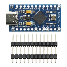 2 Pack Micro/Type-C USB ATMEGA32U4 Module 5V 16MHz Development Board for Arduino Pro Micro ATMEGA32U4-AU/MU Controller