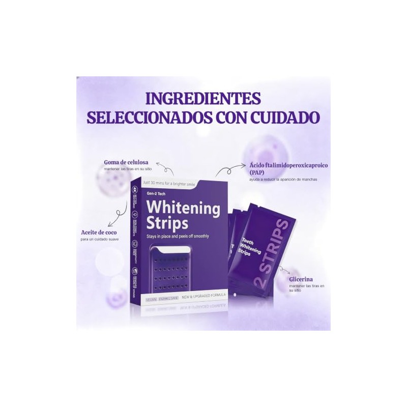 ZYJXLY 42 Piezas Tiras Blanqueadoras Dientes,Blanquear los Dientes