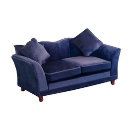 Melody Jane Dolls House Modern Royal Blue Sofa Contemporary Miniature Living Room Furniture