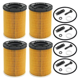 Aynaxcol 4Pcs 263502T000 Engine Oil Filters Replacement for Kia Stinger 2.5L 2021 2022 Replacement for Kia Genesis G80 GV80 2.5L 2021 Replace 26350-2T000