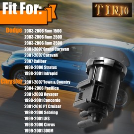 911-202 Vapor Canister Purge Valve Solenoid Fit for Dodge 2003-2006 Ram 1500 2500 3500 2001-2007 Grand Caravan, for Chrysler Town & Country Pacifica Voyager Concorde PT Cruiser Replace# CP428, CP518