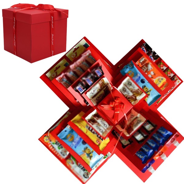5-Layer Creative Explosion Gift Box with Ribbon, DIY Surprise Box