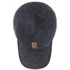 Men's Winter Warm Wool Woolen Tweed Peaked Baseball Cap Hat